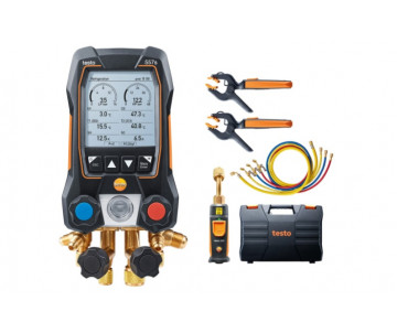 testo 557s Комплект 2 с заправочными шлангами - Умный цифровой манометрический коллектор, смарт-зонды вакуума и температуры и набор из четырёх заправочных шлангов testo 557s Комплект 2 с заправочными шлангами - Умный цифровой манометрический коллектор, смарт-зонды вакуума и температуры и набор из четырёх заправочных шлангов